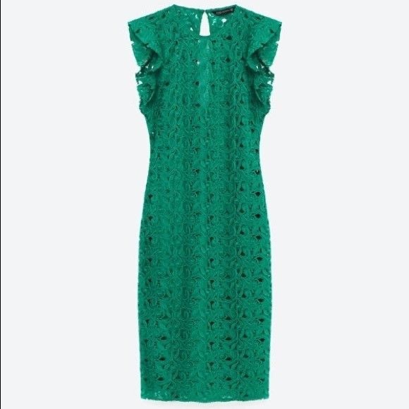 Brand New Zara Midi Lace Dress - Picture 2 of 3